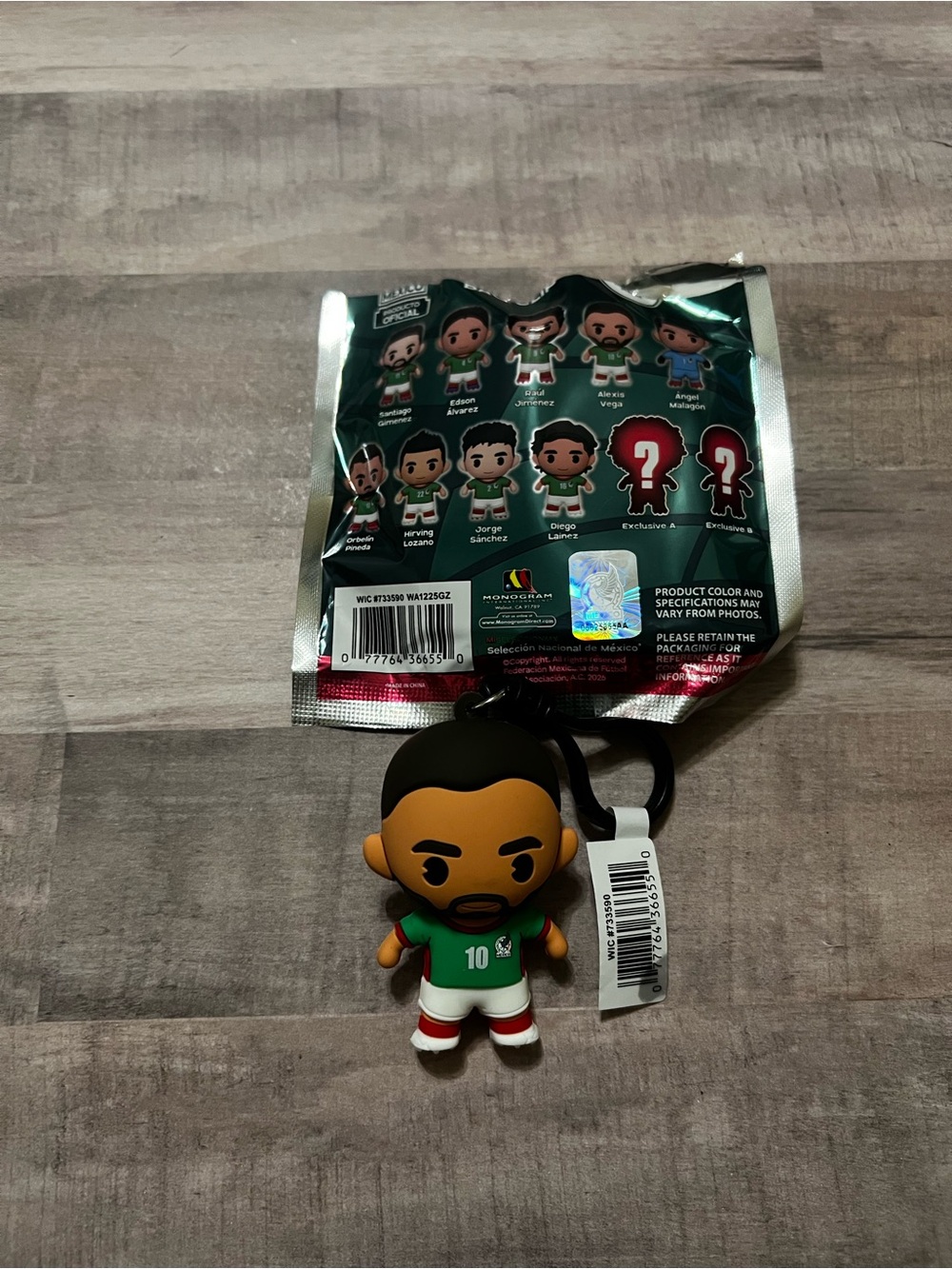 2026 FIFA World Cup Team Mexico Alexis Vega Figural Bag Clip, #10 NEW